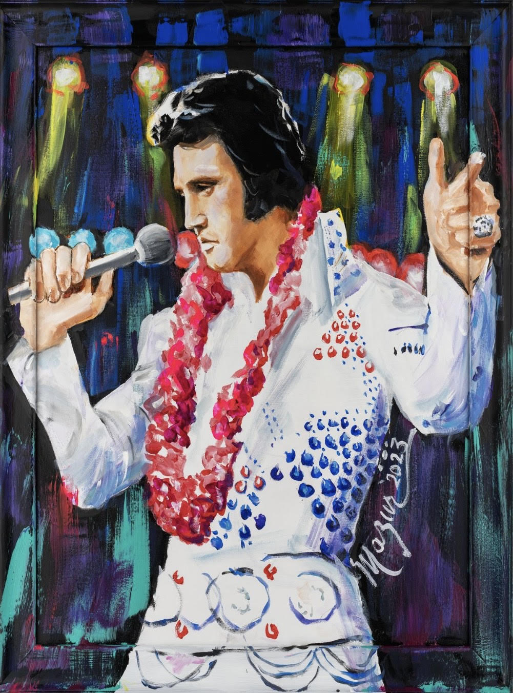 Elvis With Lei
