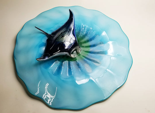 Hahalua ~ Original Glass / Wall Manta