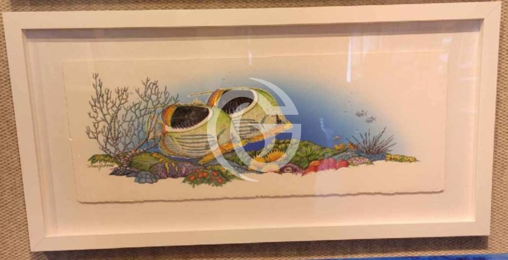 Double Butterfly On The Rocks ~Original Original Artwork