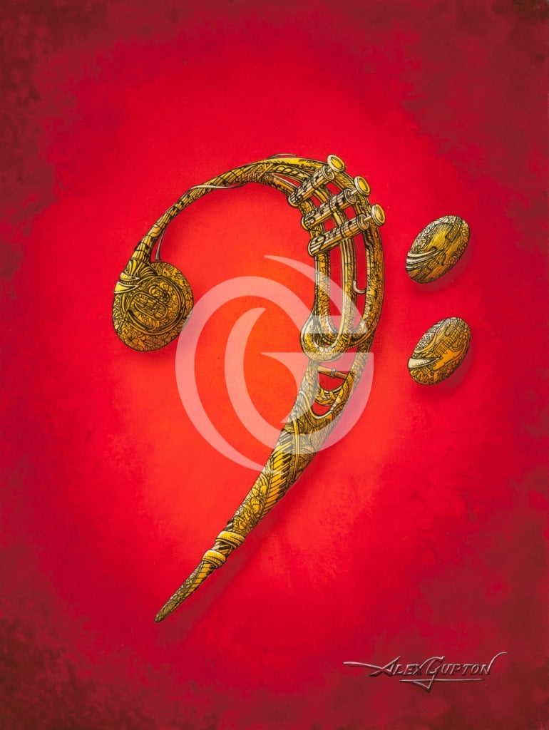 Bass Clef Canvas Giclees