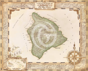 Vintage Orchid Isle Maps