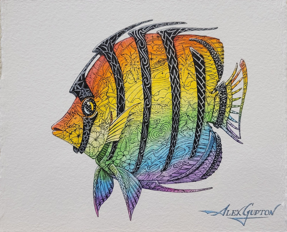 Rainbow Butterflyfish  ~ Original