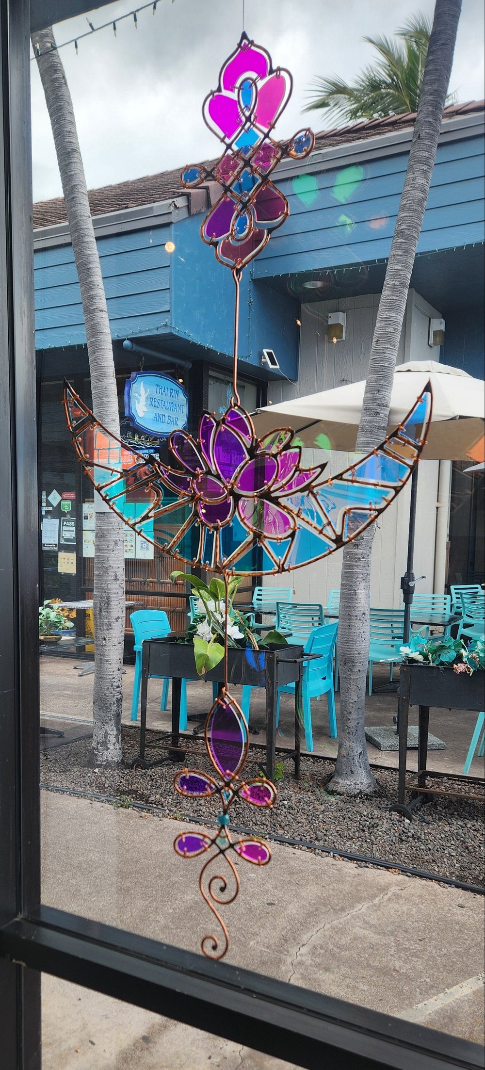 Lotus Moon Tryptic~ Original Dichroic Glass Sculpture