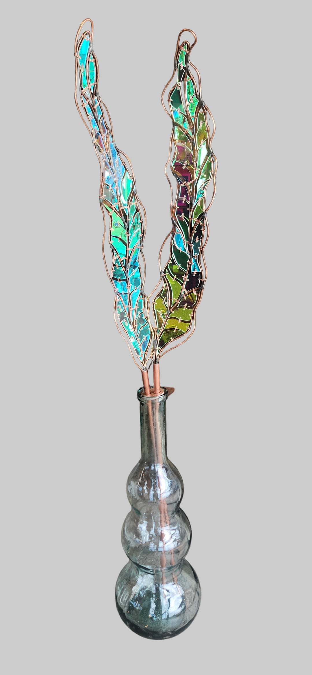 "Seagrass"~ Original Dichroic Glass Sculpture