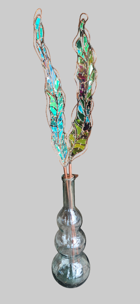 "Seagrass"~ Original Dichroic Glass Sculpture