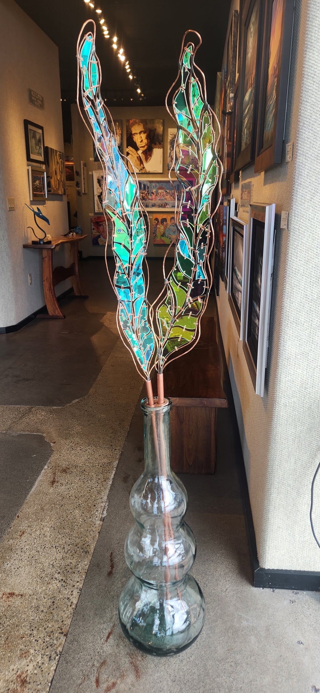 "Seagrass"~ Original Dichroic Glass Sculpture