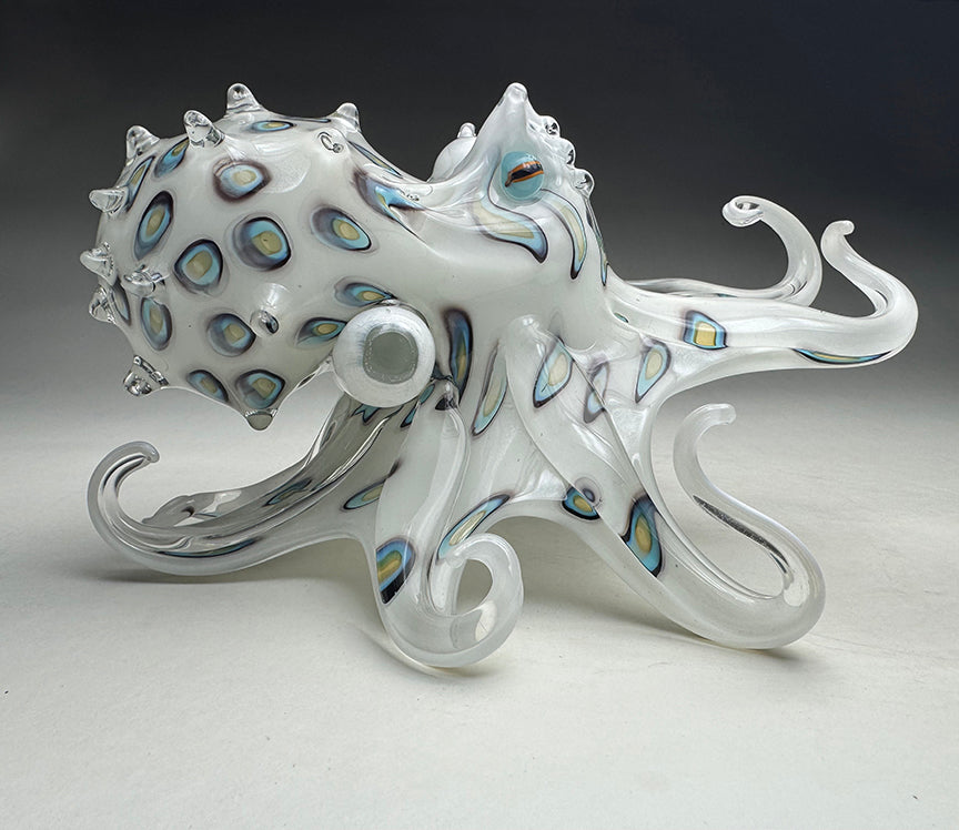 Blue Ringed He'e ~ Original Glass
