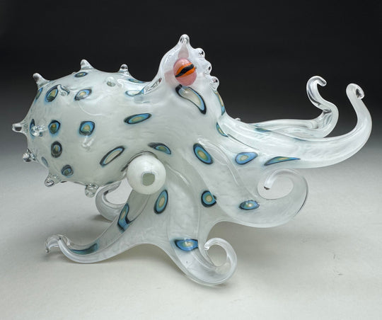 Blue Ringed He'e ~ Original Glass