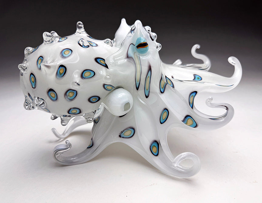 Blue Ringed He'e ~ Original Glass