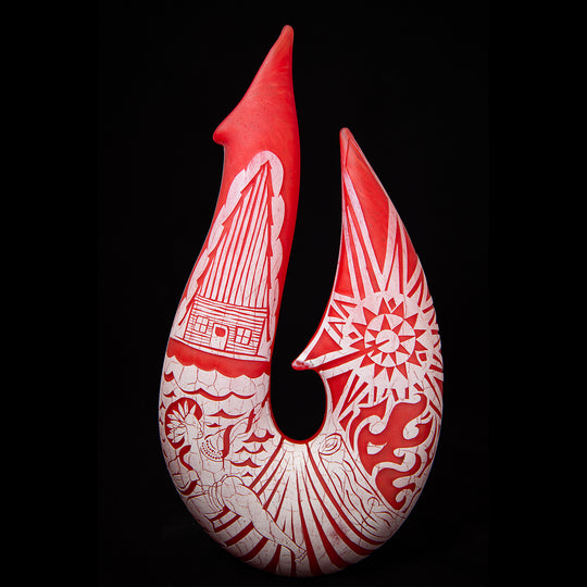 Fishhook 'Maui' ~ original glass sculpture