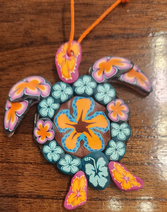 Barb Hanson Polymer Clay Tropical Holiday Ornament