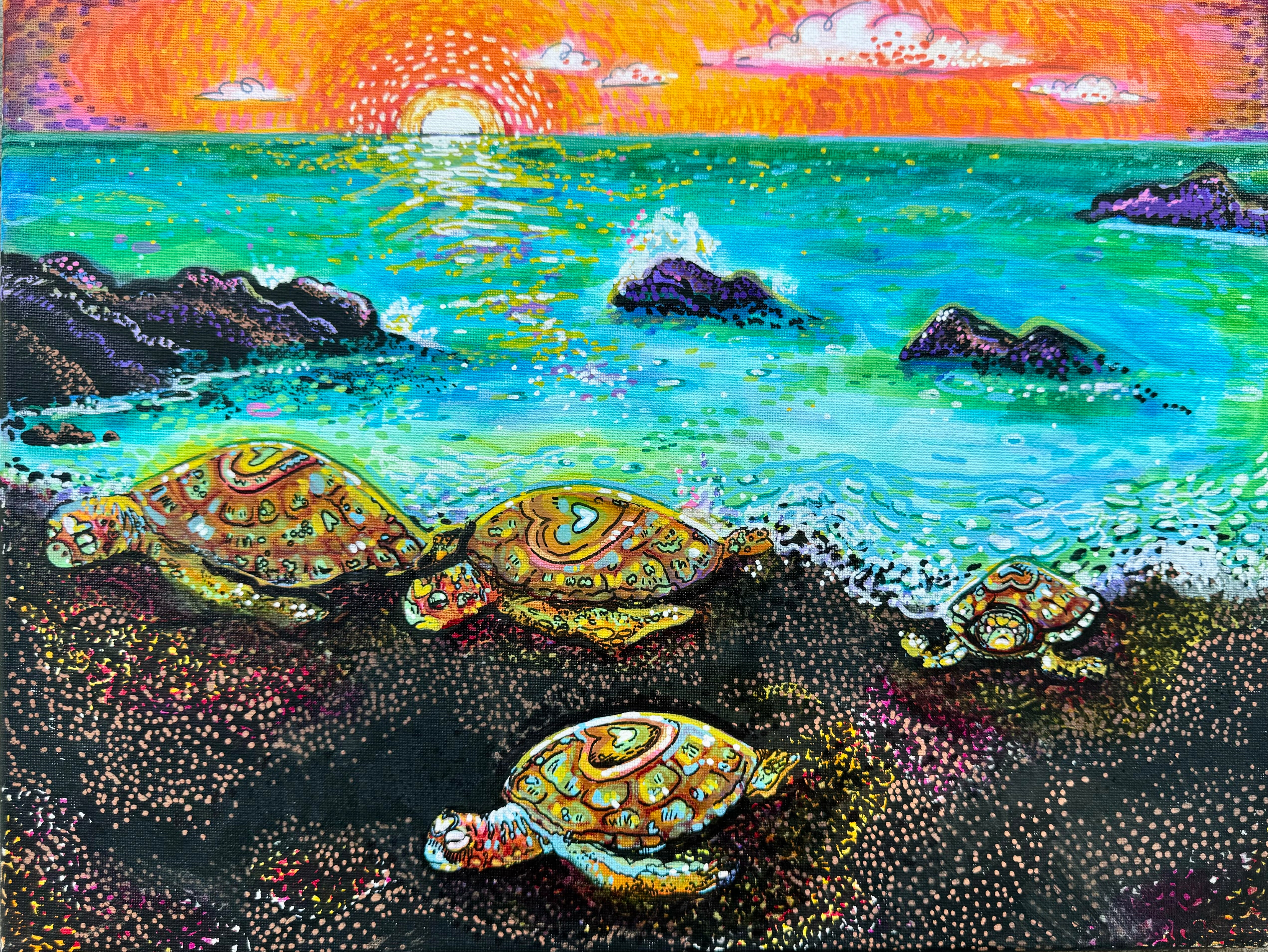Paper Print - Pulling Up at Punalu'u – Gupton Gallery
