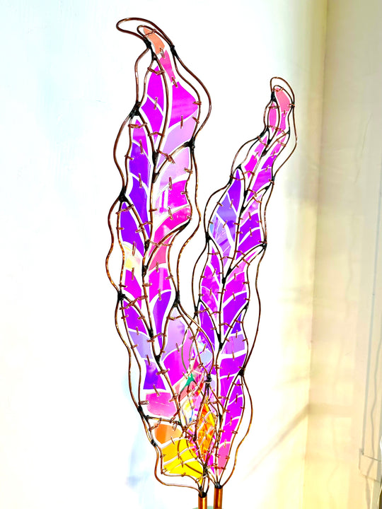 "Seagrass"~ Original Dichroic Glass Sculpture
