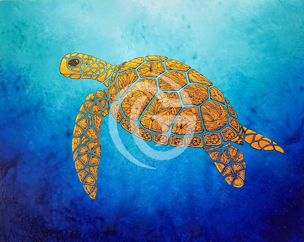 Floating Honu Too Canvas Giclees