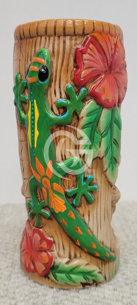 Hawaii Tiki Mug - Collaboration Design Bone / Hand Painted Mugs