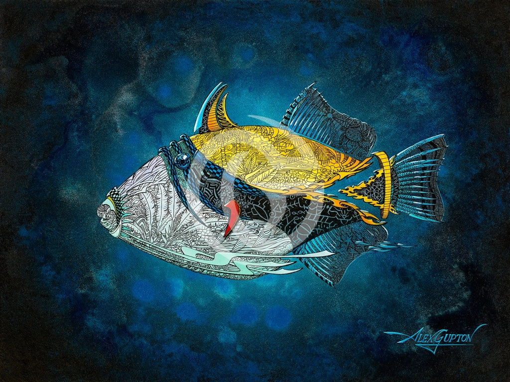 Blue Humu Canvas Giclees